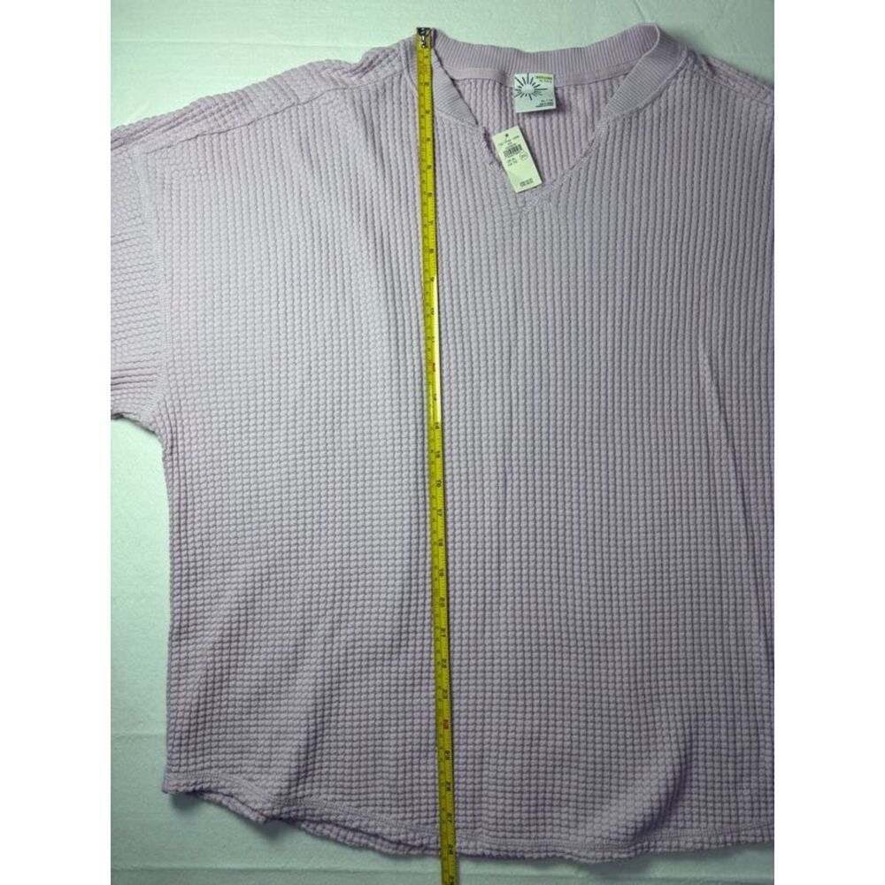 NWT OFFLINE by Aerie Waffle Knit V-Neck Oversized Sweater Lavender XL